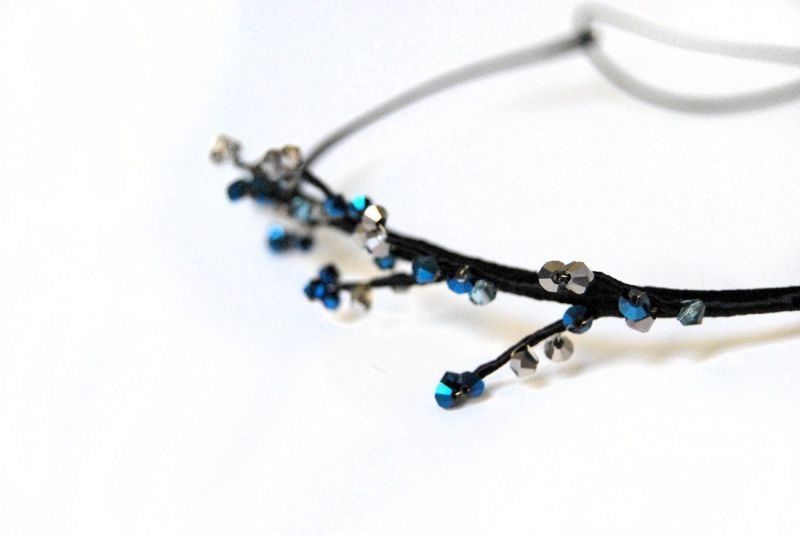 Tocado Coralina Plata-Azul